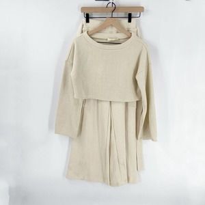 Cozy Women's Two-Piece Lounge Set in Cream